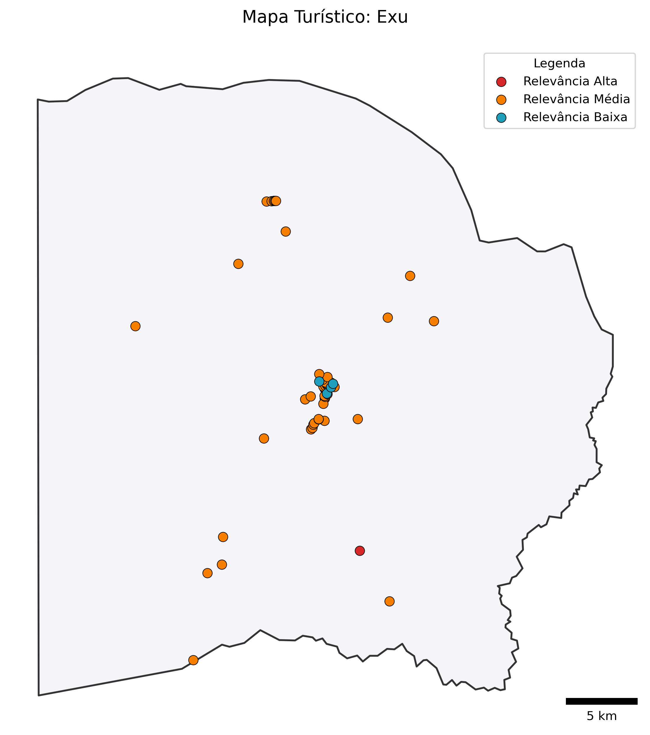 Mapa Turístico de Exu