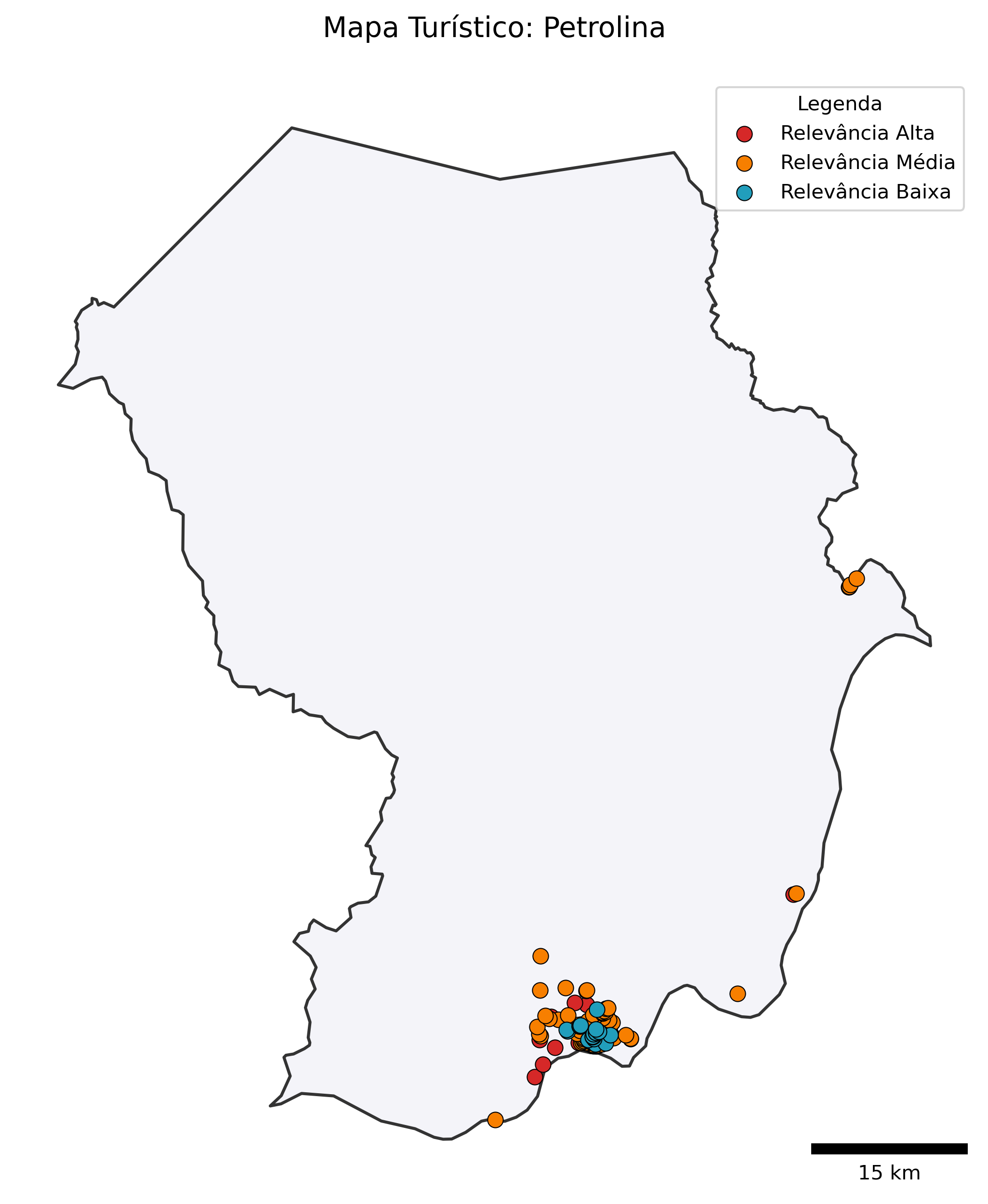 Mapa Turístico de Petrolina